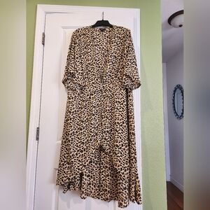 Torrid High Low Leopard Print Kimono